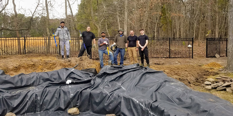 Atlantic Ponds Staff During Pond Construction Phase