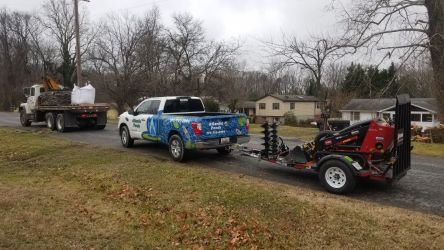 Breaking ground on a pond in Gambrills, MD