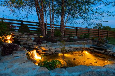 Constucting and building garden pond