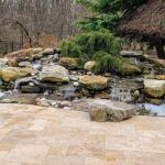 Natural Pondless Stream and Stone Deck