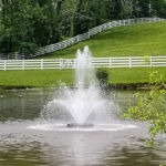 Ranch Pond Fountain Closer View