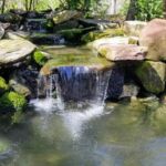 Pond with a waterfall Pond with a waterfall